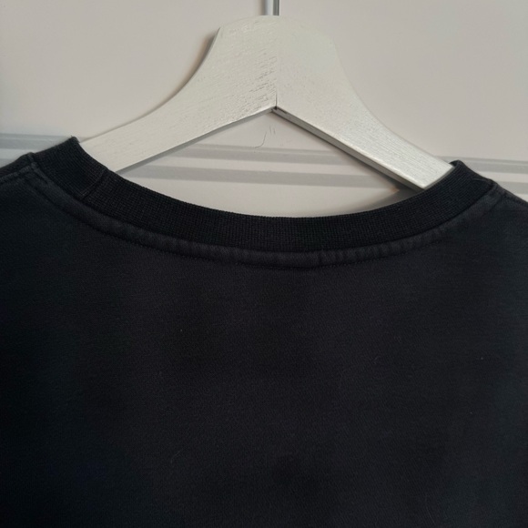 Nike Classic Black Crewneck Sweater Embroidered White Logo - Picture 8 of 10